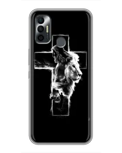 Чехол для TECNO Spark 7P с картинкой «Сияющий крест Jesus»