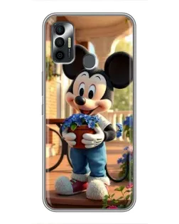 Чохол для TECNO Spark 7P з картинкою «Міккі садівник»