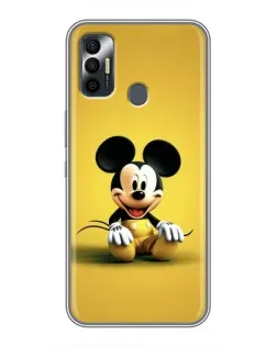 Чохол для TECNO Spark 7P з картинкою «Міккі на жовтому»