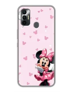 Чохол для TECNO Spark 7P з картинкою «Мінні Маус та сердечка»