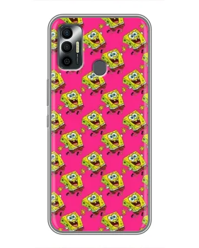 Чехол для TECNO Spark 7P с картинкой «Розовый паттерн»