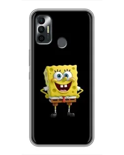 Чехол для TECNO Spark 7P с картинкой «Классический Губка Боб»