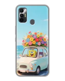 Чехол для TECNO Spark 7P с картинкой «Автомобильное путешествие»