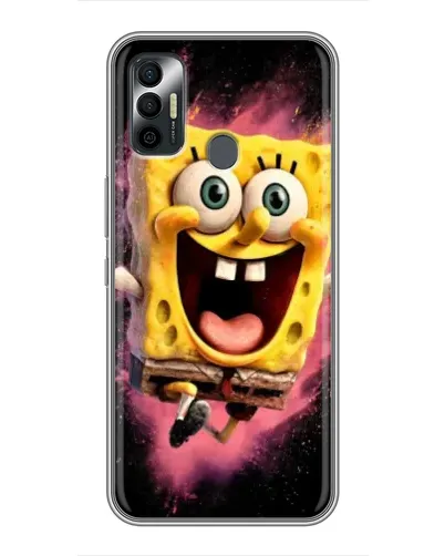 Чехол для TECNO Spark 7P с картинкой «Взрывной Спанч Боб»