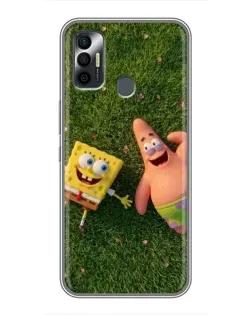 Чохол для TECNO Spark 7P з картинкою «Друзі на галявині»