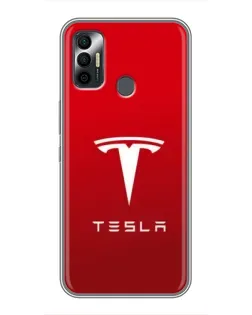 Чохол для TECNO Spark 7P з картинкою «Tesla Red Classic»