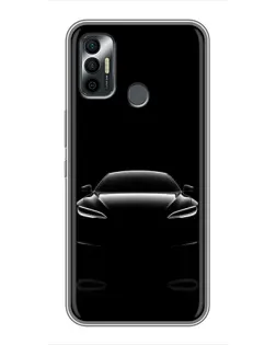 Чохол для TECNO Spark 7P з картинкою «Силует Tesla Night»