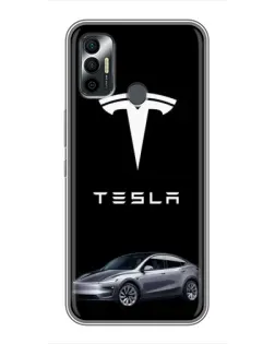 Чохол для TECNO Spark 7P з картинкою «Tesla Model Y»