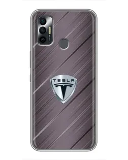 Чохол для TECNO Spark 7P з картинкою «Металева текстура Tesla»