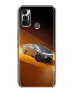 Чохол для TECNO Spark 7P з картинкою «Cybertruck у пустелі»