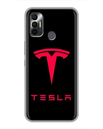 Чохол для TECNO Spark 7P з картинкою «Tesla Red Logo» Чохол для TECNO Spark 7P з картинкою «Tesla Red Logo»