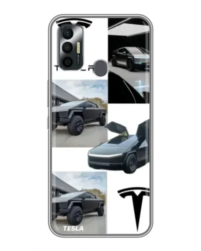 Чохол для TECNO Spark 7P з картинкою «Колаж Cybertruck Tesla» Чохол для TECNO Spark 7P з картинкою «Колаж Cybertruck Tesla»