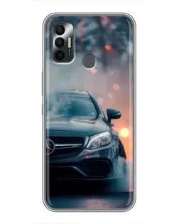 Чохол для TECNO Spark 7P з картинкою «Mercedes — нічне місто»