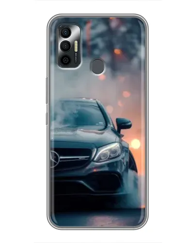 Чохол для TECNO Spark 7P з картинкою «Mercedes — нічне місто»