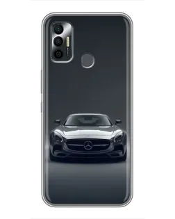 Чохол для TECNO Spark 7P з картинкою «Mercedes на чорному»