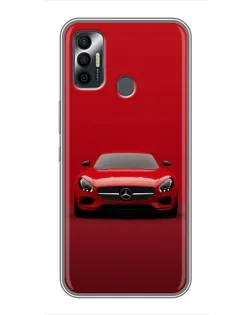 Чохол для TECNO Spark 7P з картинкою «Червоний Mercedes AMG»