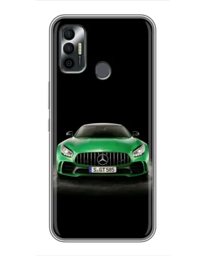 Чохол для TECNO Spark 7P з картинкою «Mercedes — неоновий лого»