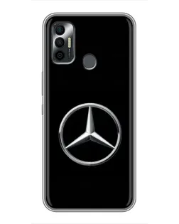 Чохол для TECNO Spark 7P з картинкою «Mercedes класичний лого»