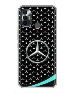 Чохол для TECNO Spark 7P з картинкою «Mercedes — бірюзовий акцент»