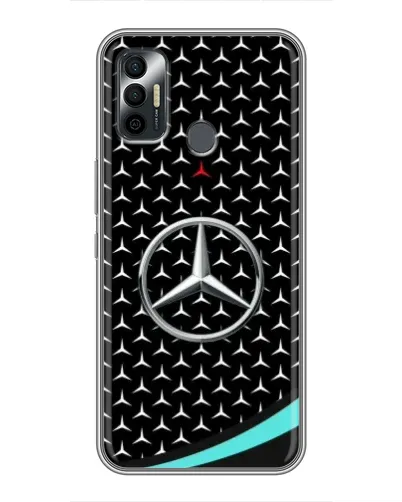 Чохол для TECNO Spark 7P з картинкою «Mercedes — бірюзовий акцент»