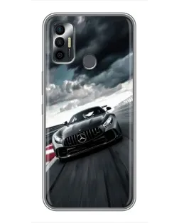 Чохол для TECNO Spark 7P з картинкою «Гоночний Mercedes AMG»