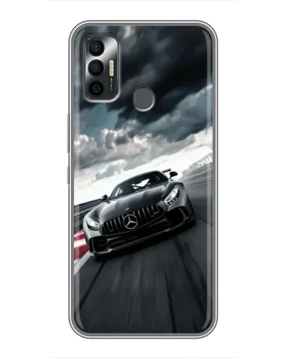 Чохол для TECNO Spark 7P з картинкою «Гоночний Mercedes AMG»