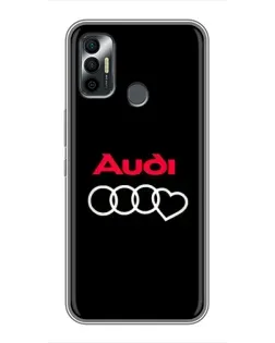 Чохол для TECNO Spark 7P з картинкою «Логотип Audi Heart»