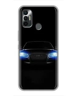 Чохол для TECNO Spark 7P з картинкою «Audi в неоні»