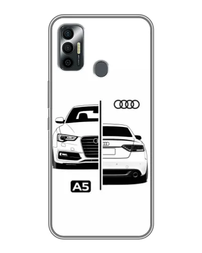 Чохол для TECNO Spark 7P з картинкою «Audi — контрастний дизайн»