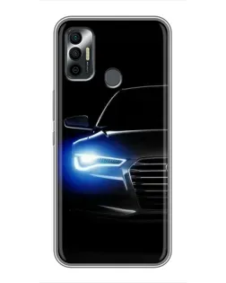 Чохол для TECNO Spark 7P з картинкою «Неоновий погляд Audi»