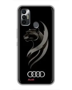 Чохол для TECNO Spark 7P з картинкою «Графіка — пантера та Audi»