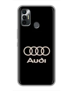 Чохол для TECNO Spark 7P з картинкою «Audi — золотий логотип»