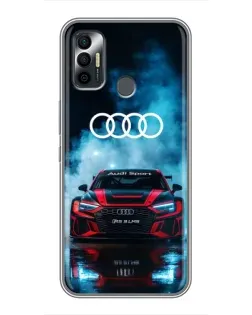 Чохол для TECNO Spark 7P з картинкою «Audi Sport — неон»