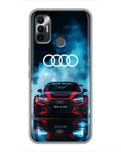 Чохол для TECNO Spark 7P з картинкою «Audi Sport — неон»