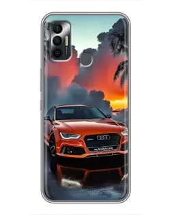 Чохол для TECNO Spark 7P з картинкою «Audi — захід сонця»