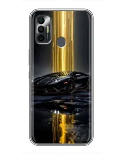 Чохол для TECNO Spark 7P з картинкою «Нічний Lamborghini драйв»