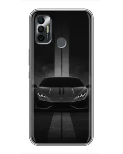 Чохол для TECNO Spark 7P з картинкою «Lamborghini симетрія доріг»