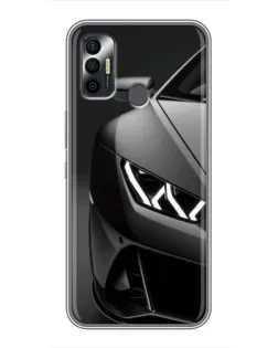 Чохол для TECNO Spark 7P з картинкою «Lamborghini фари деталізація»