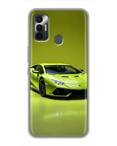 Чохол для TECNO Spark 7P з картинкою «Салатовий Lamborghini Huracan»