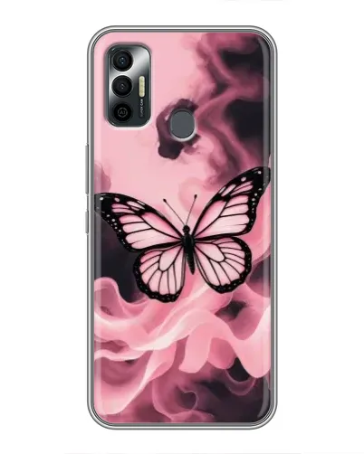 Чохол для TECNO Spark 7P з картинкою «Метелик у диму»