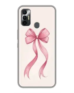 Чохол для TECNO Spark 7P з картинкою «Рожевий бант»