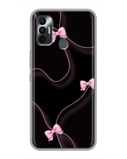 Чохол для TECNO Spark 7P з картинкою «Рожеві стрічки»