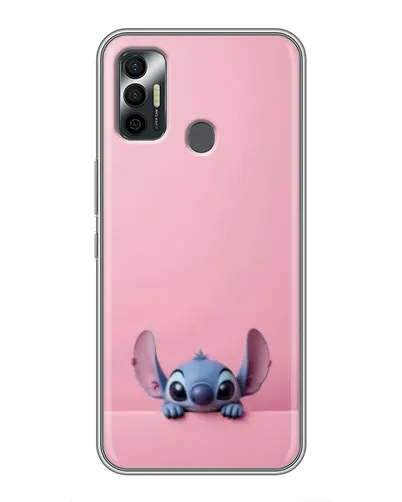 Чехол для TECNO Spark 7P с картинкой «Stitch выглядывает»