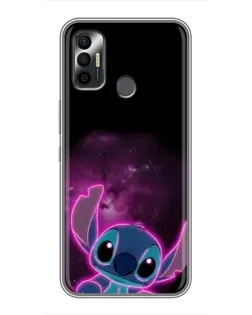 Чехол для TECNO Spark 7P с картинкой «Неоновый Stitch»