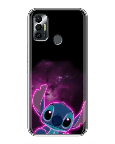 Чехол для TECNO Spark 7P с картинкой «Неоновый Stitch»