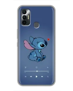Чехол для TECNO Spark 7P с картинкой «Музыкальный Stitch»