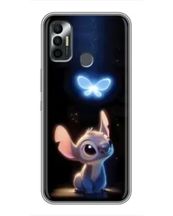 Чехол для TECNO Spark 7P с картинкой «Сияющий Стич»