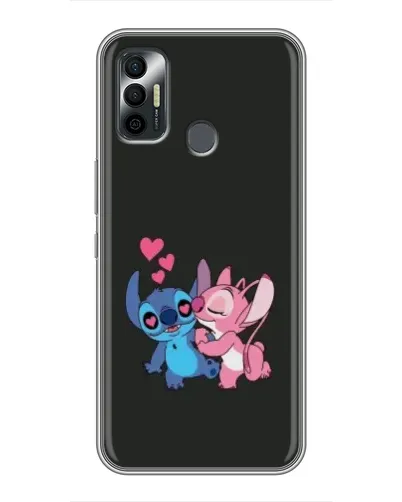 Чехол для TECNO Spark 7P с картинкой «Анжел целует Стича»