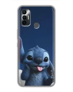 Чехол для TECNO Spark 7P с картинкой «Стич в облаках»