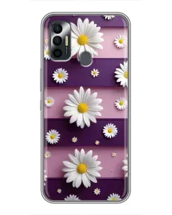 Чохол для TECNO Spark 7P з картинкою «Ромашки на фіолетовому» Чохол для TECNO Spark 7P з картинкою «Ромашки на фіолетовому»